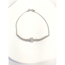 Βραχιόλι Σε Λευκόχρυσο 14Κ - Δάκρυ με ζιργκόν (μέρος σετ) (BR127)